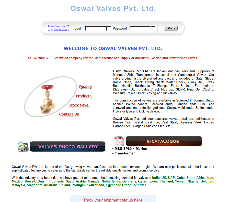 Oswal Valves Pvt. Ltd.